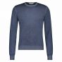 Gran Sasso merino ronde hals merino l blauw