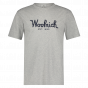 Woolrich heren logo t-shirt light grey melange